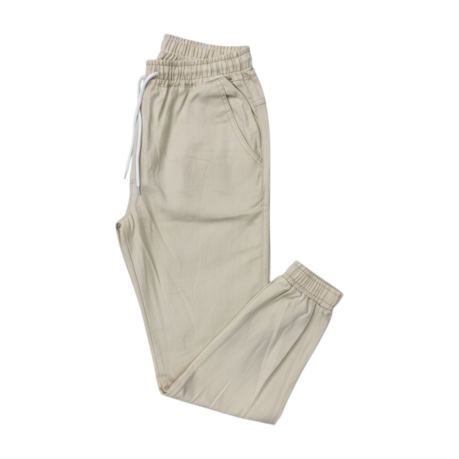 Beige sweatpants on a white background