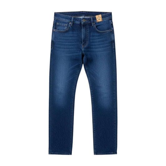 Blue jeans on a white background