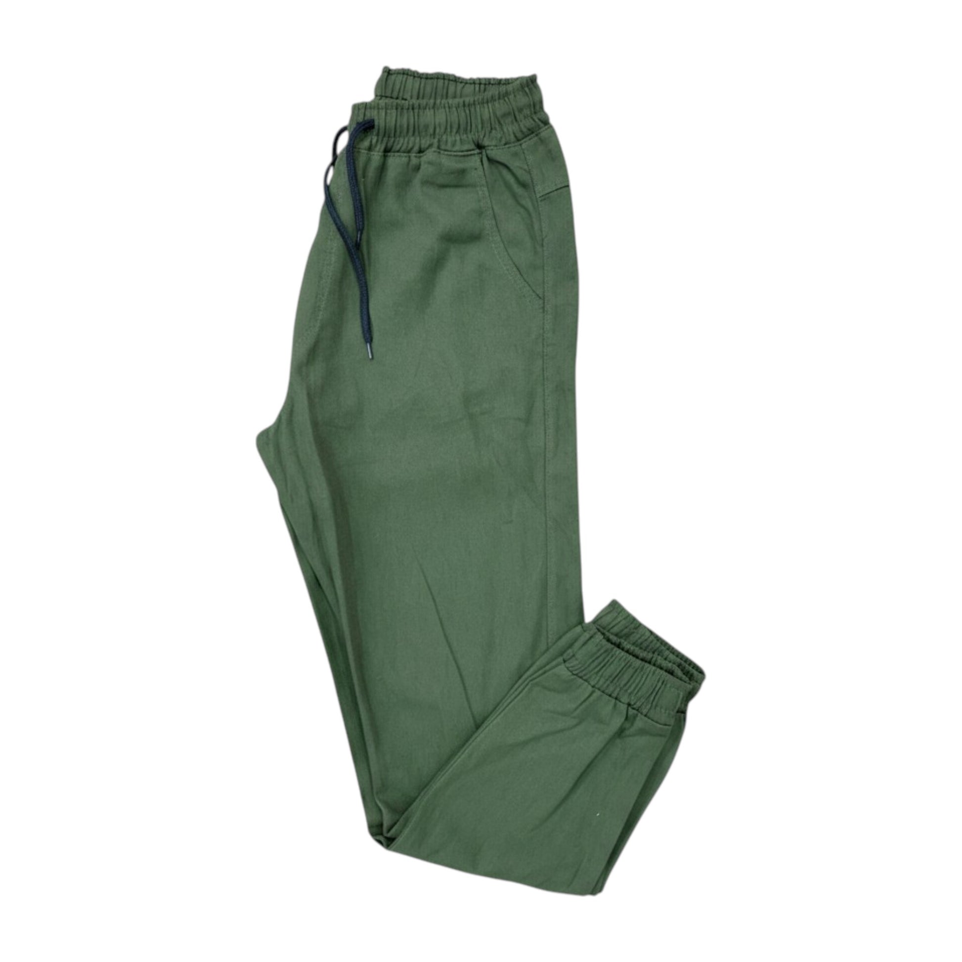 Green pants on a white background