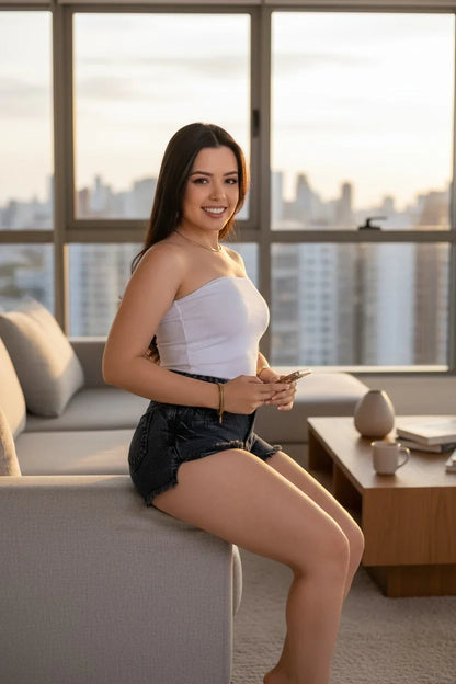 Women's High-Waisted Black Denim Shorts - Distressed Raw Hem Short Jeans